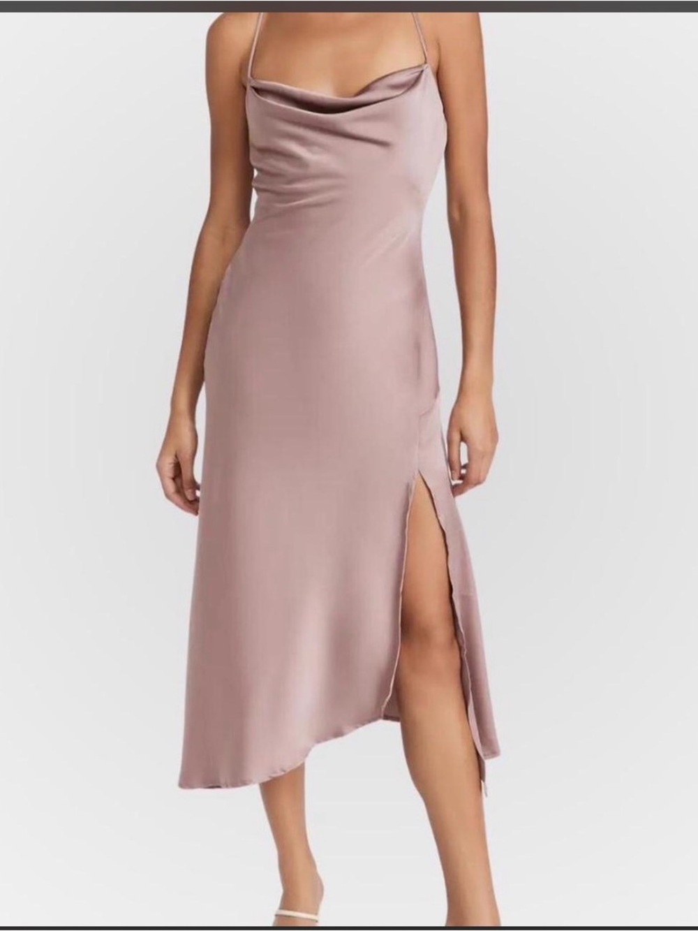ASTR The Label Gaia Mauve Midi Slip Dress NWT